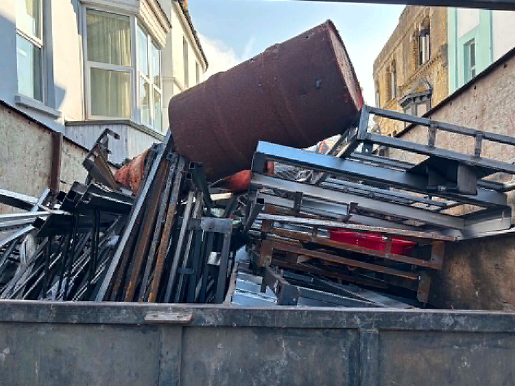 Scrap metal collected for recycling